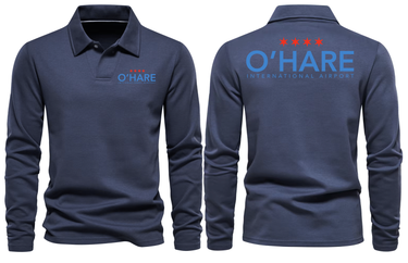 O HARE AIRPORT LONG SLEEVE POLO